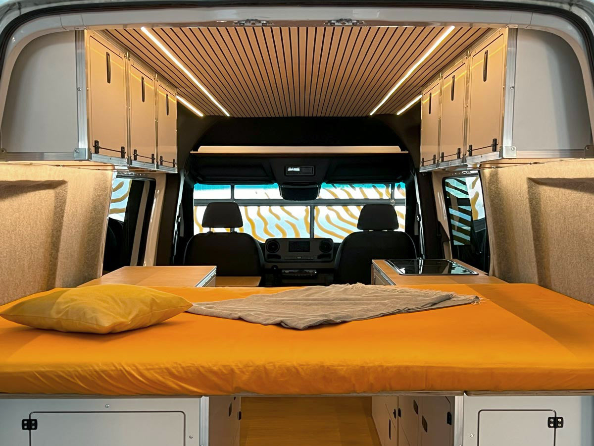 Van Conversion Rv Folding Sofa Bed Sprinter Van Camper Fold Out
