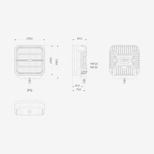 Extraljus OZZ SQR 7"