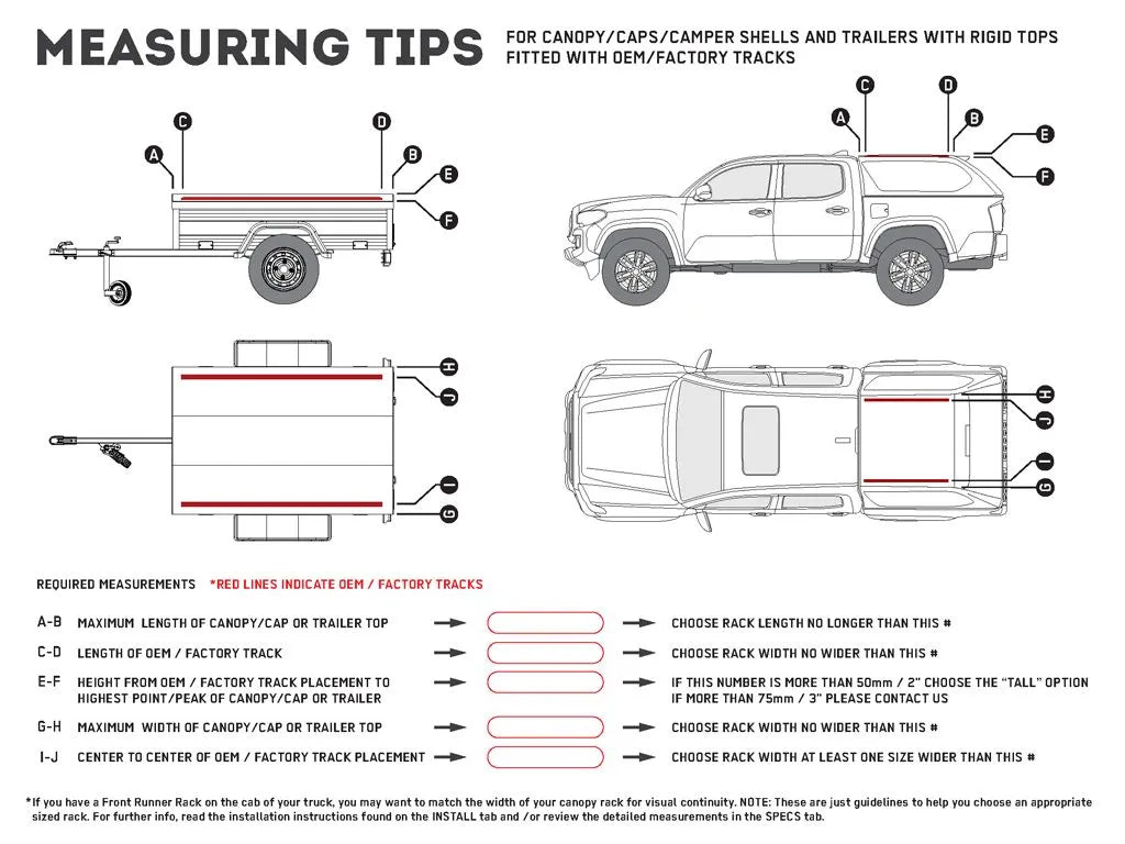 Truck Canopy Or Trailer With Oem Track Slimeline II Rack Kit - Trailborn Equipment