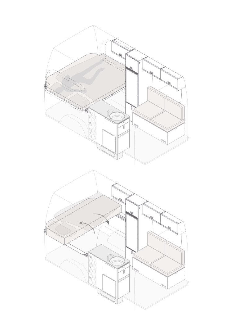 Komplett interör Sprinter L2H2 SideSleeper | No Shower