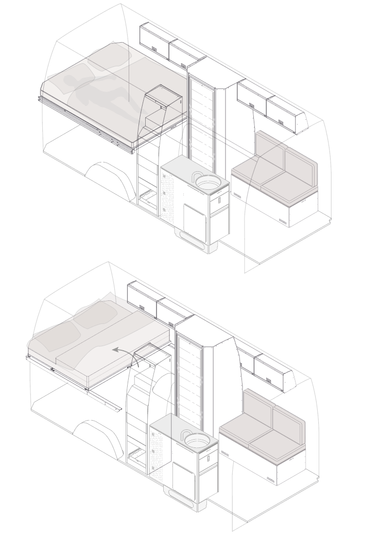 Komplett interör Sprinter L3H2 Longsleeper | Shower