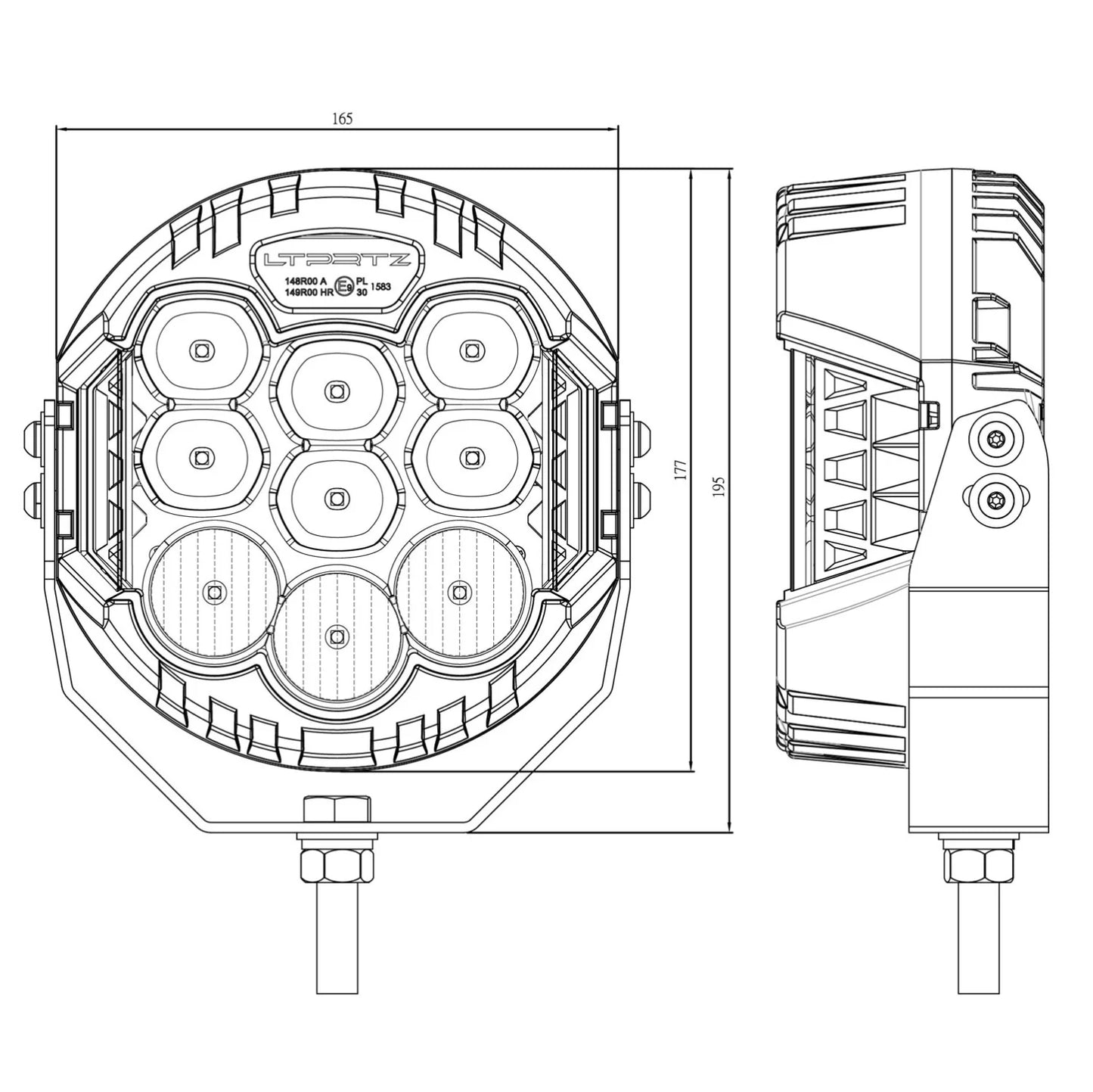 Rave-X 7 Inch White - Trailborn Equipment