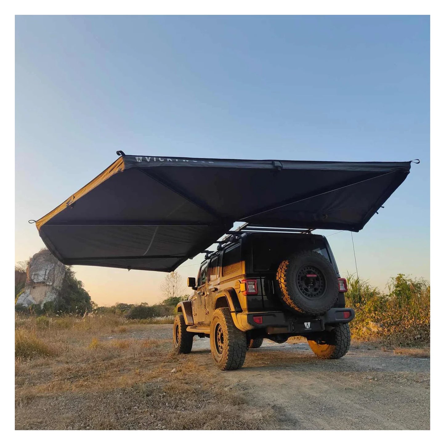 270° Awning Leaf Extended Left 250cm Grey