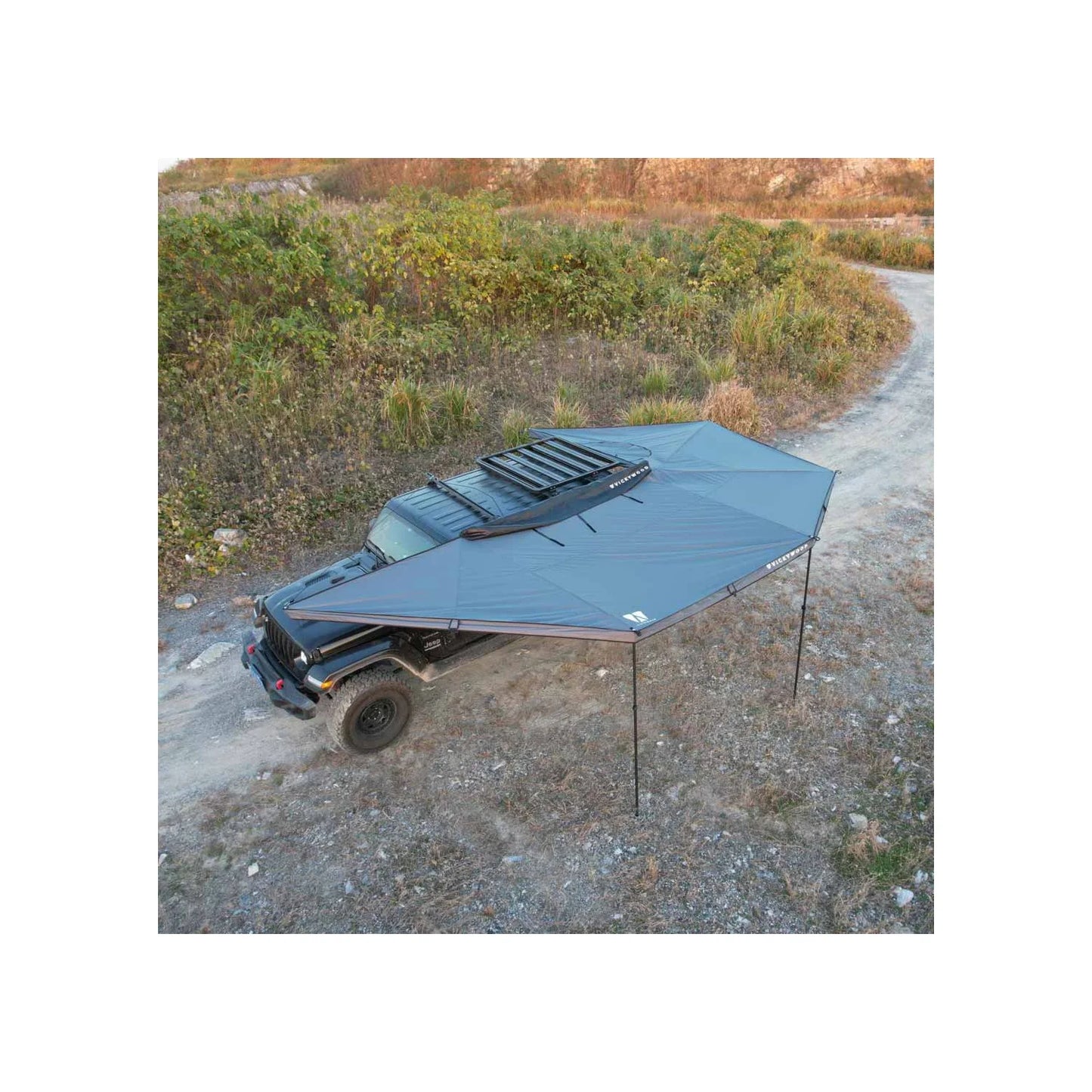270° Awning Leaf Extended Left 250cm Grey