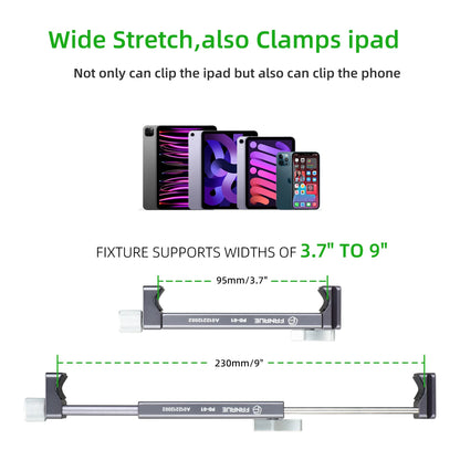 FANAUE Universal Holder for 3.7”-9” Tablets Compatible with Two B 1” Size Round Ball Bases for iPad - Trailborn Equipment