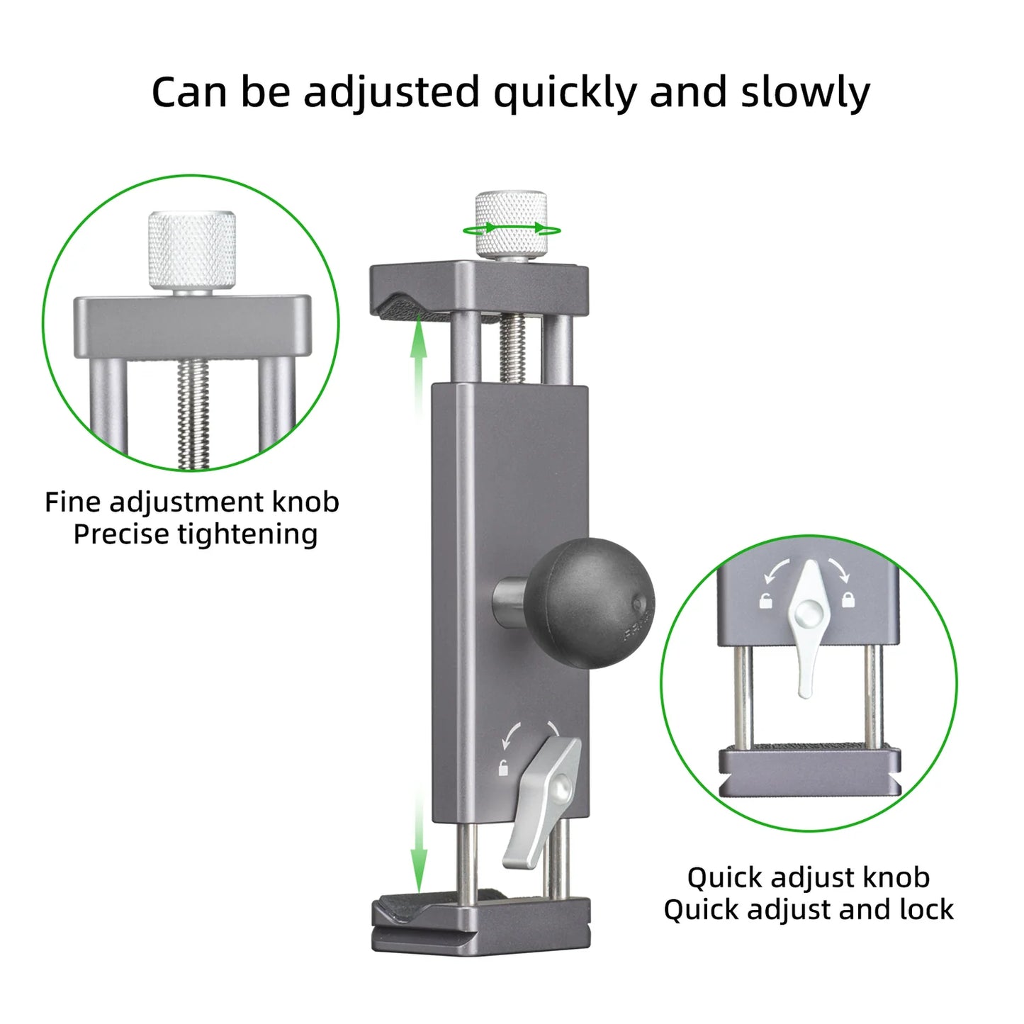 FANAUE Universal Holder for 3.7”-9” Tablets Compatible with Two B 1” Size Round Ball Bases for iPad - Trailborn Equipment