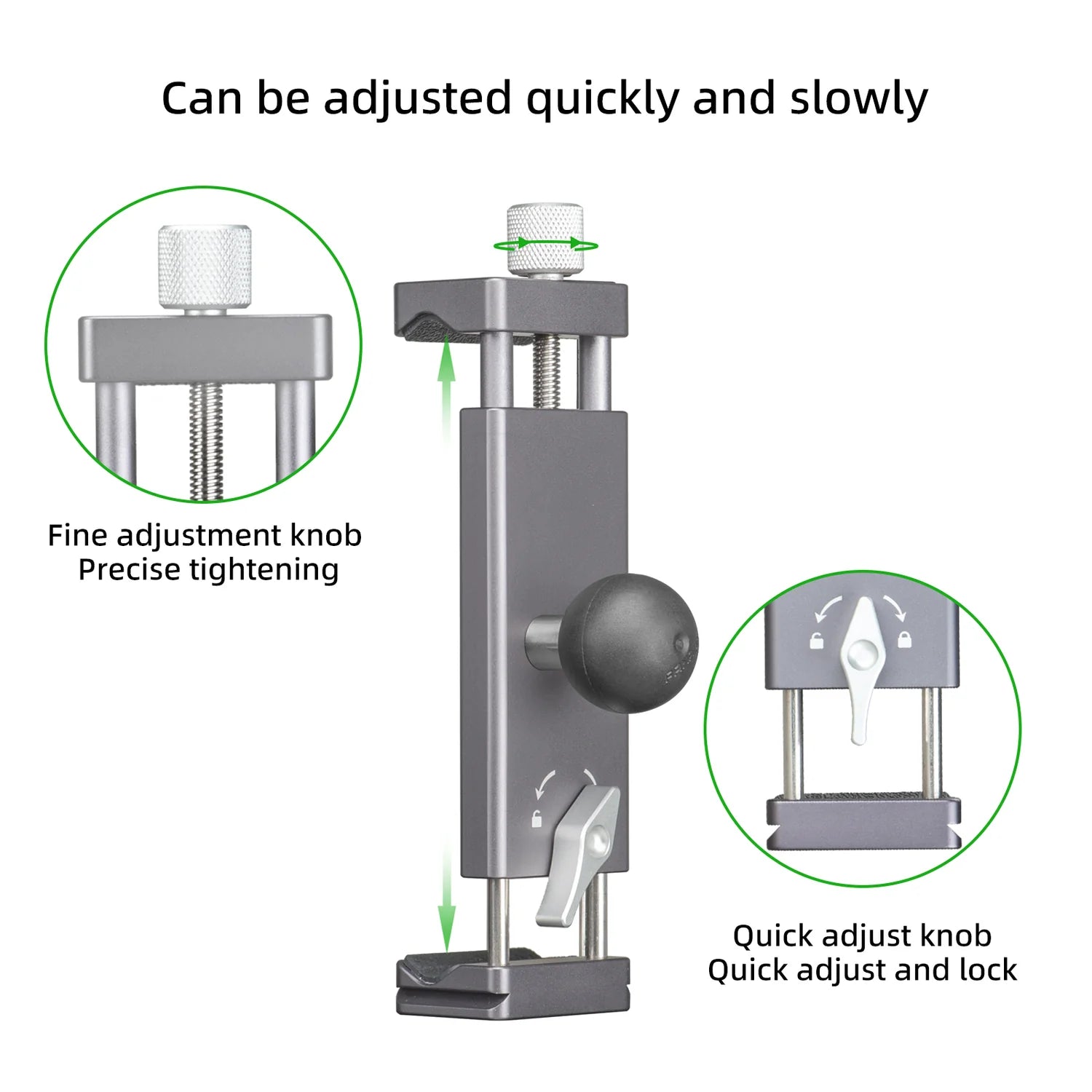 FANAUE Universal Holder for 3.7”-9” Tablets Compatible with Two B 1” Size Round Ball Bases for iPad - Trailborn Equipment