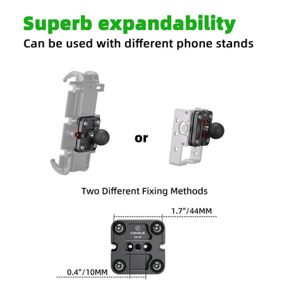 FANAUE CPC-07SA Universal Phone Holder with 1'' Ball for Smartphones with a Width of 2.3" to 3.4" - Trailborn Equipment