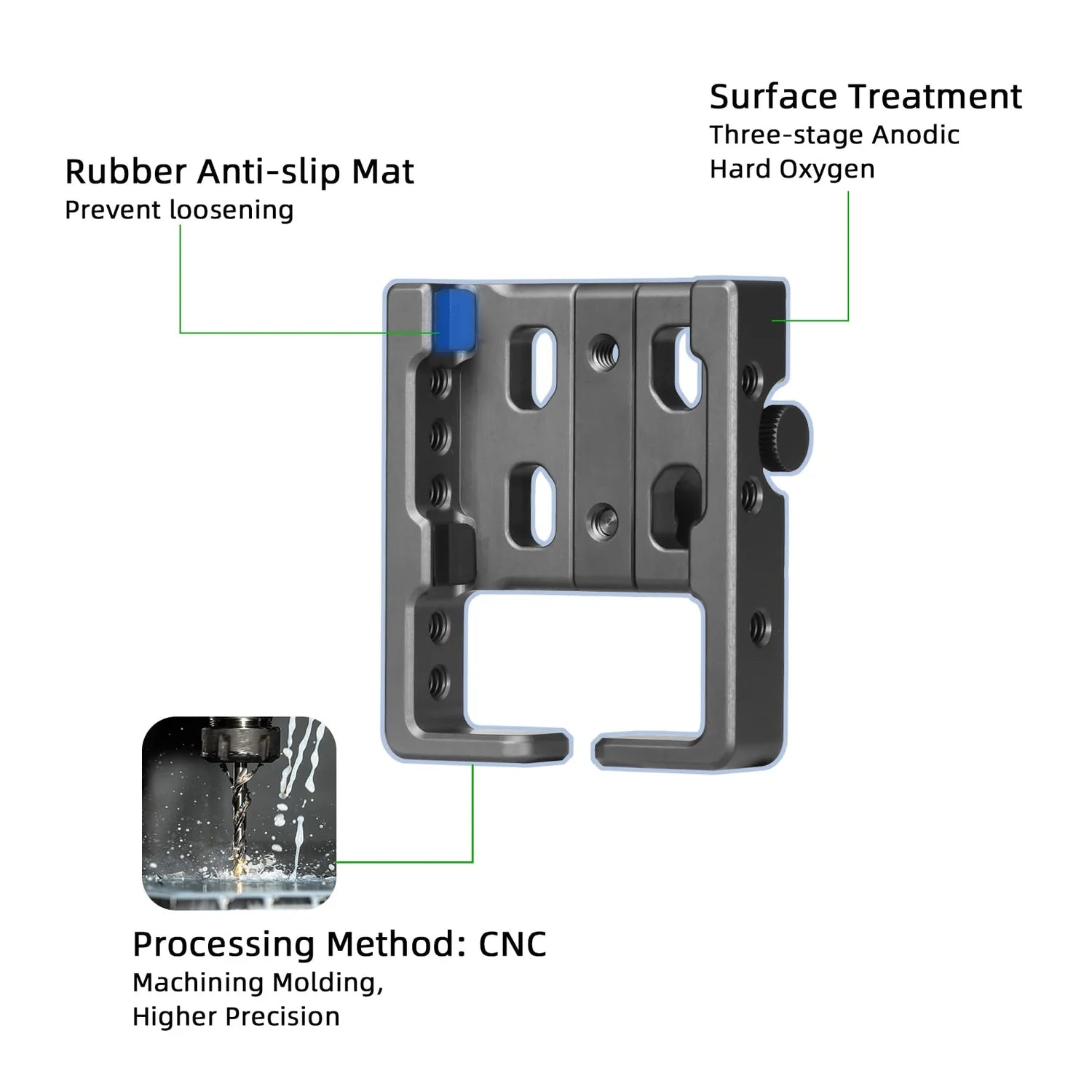 FANAUE CPC-07SA Universal Phone Holder with 1'' Ball for Smartphones with a Width of 2.3" to 3.4" - Trailborn Equipment