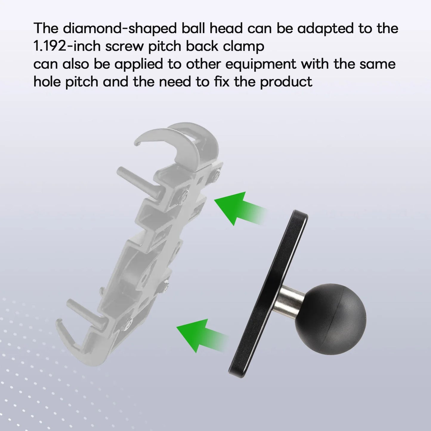 FANAUE Diamond Mount Base Compatible RAM Mount B Size 1" Ball - Trailborn Equipment