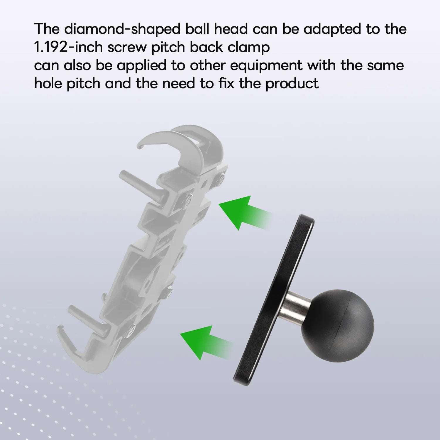 FANAUE Diamond Mount Base Compatible RAM Mount B Size 1" Ball - Trailborn Equipment