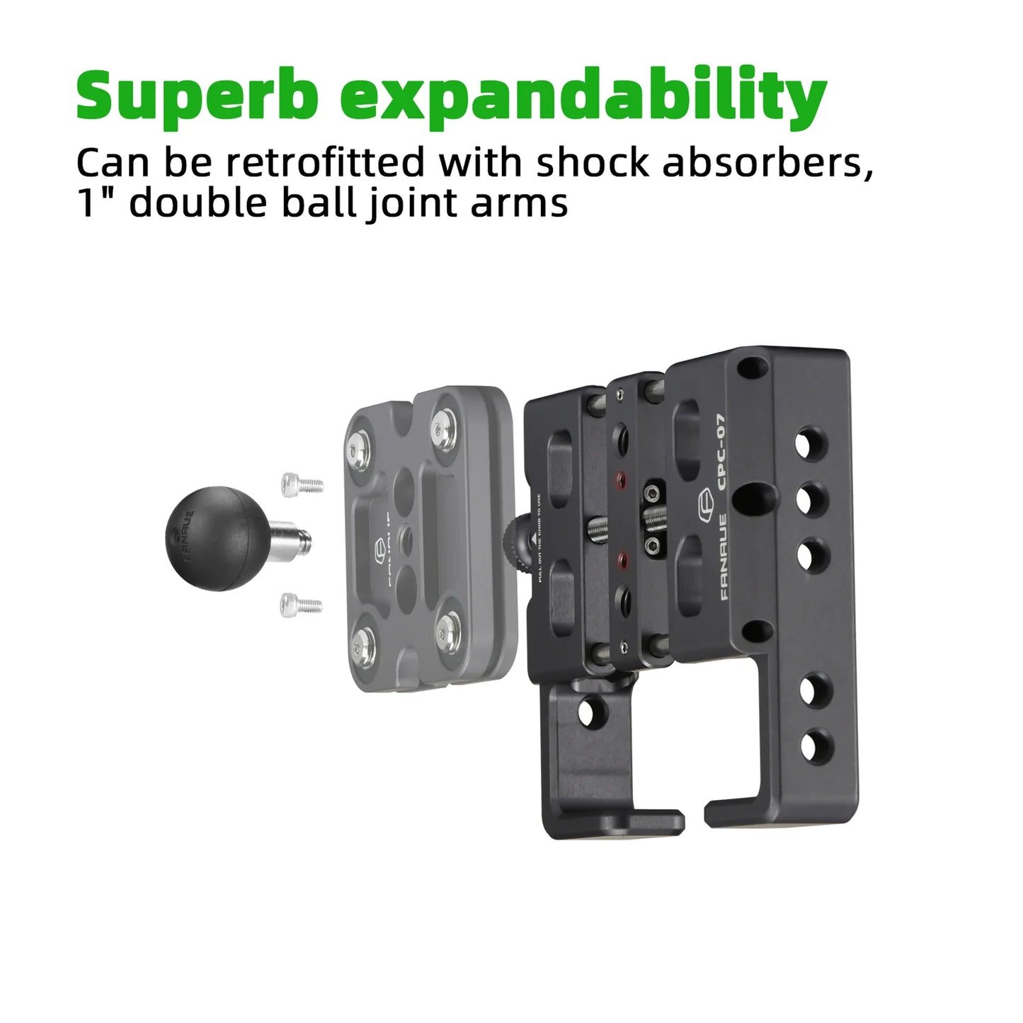 FANAUE CPC-07 Smartphone Holder with Detachable 1" Ball Head - Trailborn Equipment