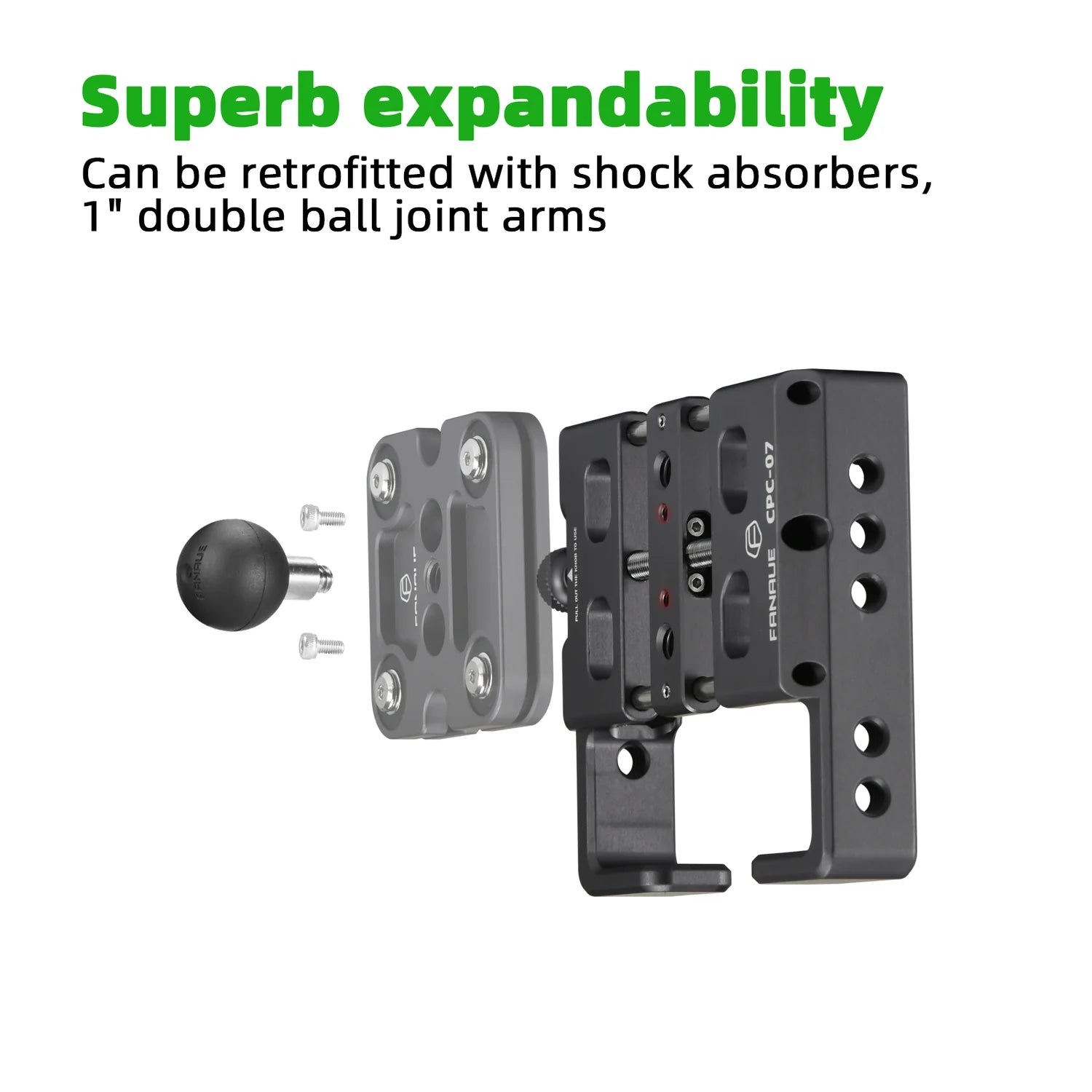 FANAUE CPC-07 Smartphone Holder with Detachable 1" Ball Head - Trailborn Equipment
