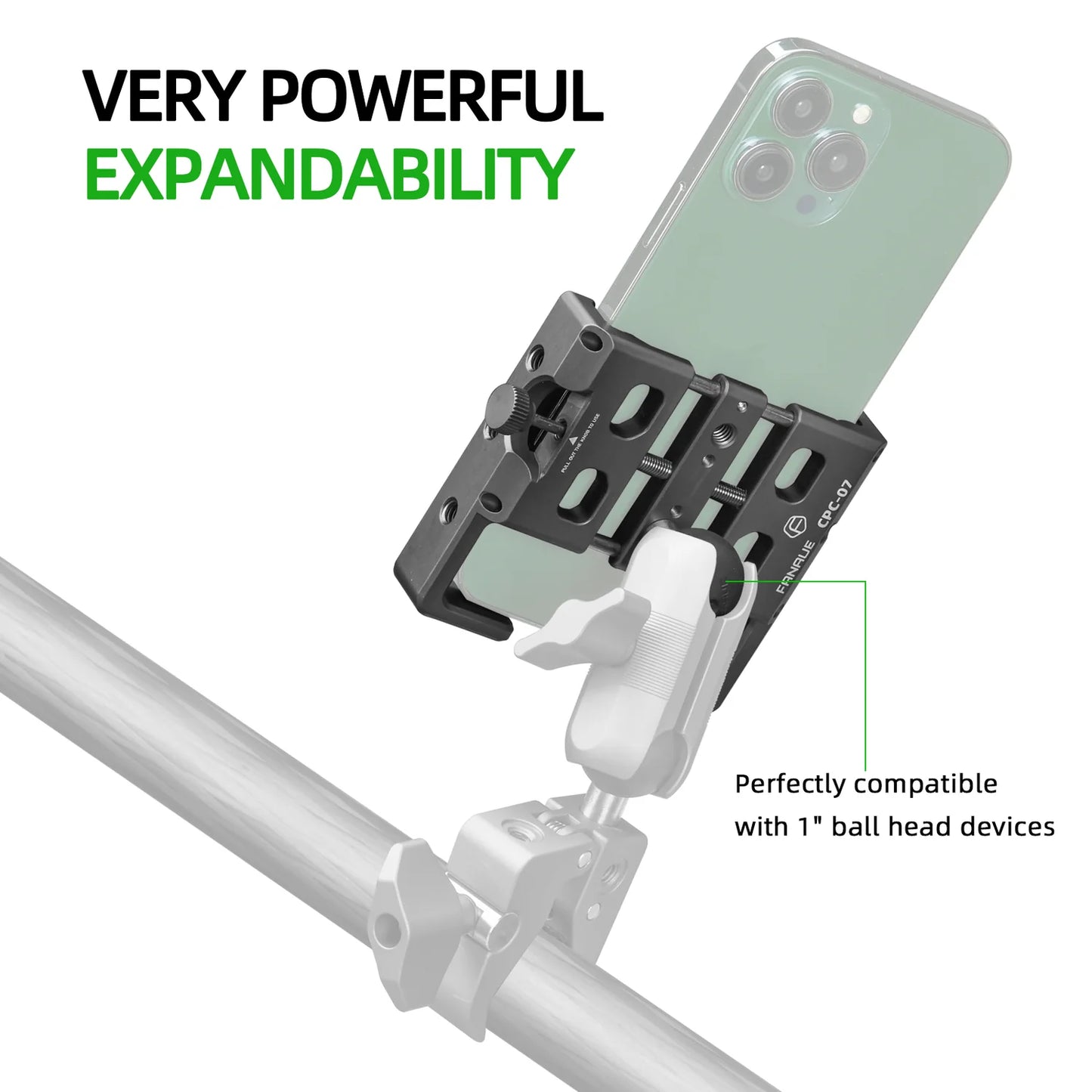 FANAUE CPC-07 Smartphone Holder with Detachable 1" Ball Head - Trailborn Equipment