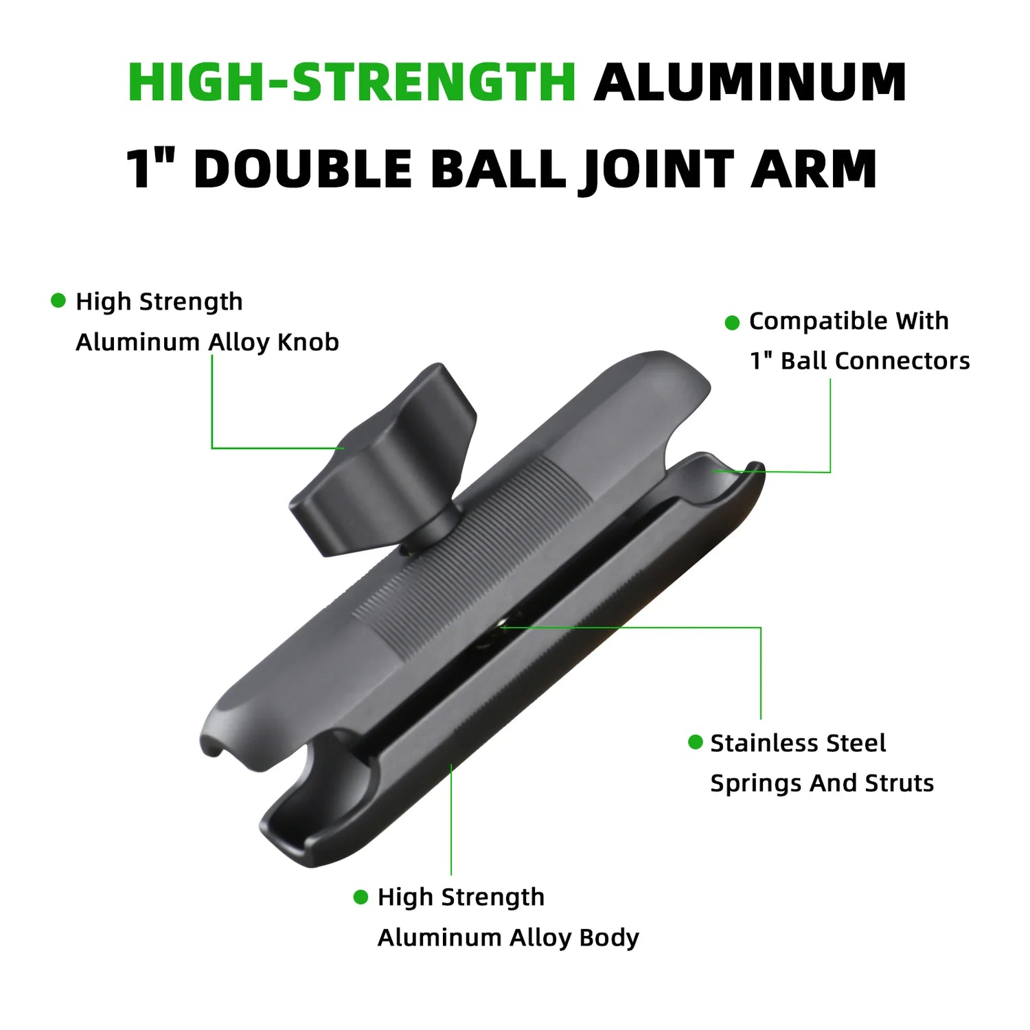FANAUE DA-90 Double Socket Arm with Dual 1" Ball sockets - Trailborn Equipment