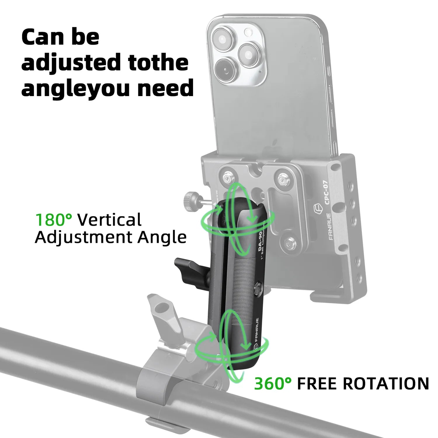 FANAUE DA-90 Double Socket Arm with Dual 1" Ball sockets - Trailborn Equipment