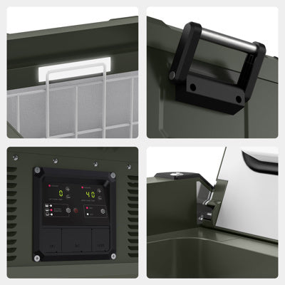 ICECO VL75PROD Compressor Fridge, Dual-Zone, Olive