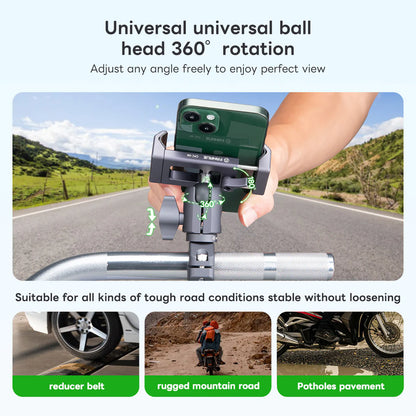 FANAUE Aluminum Phone Holder with 17, 20 , 1 " Ball Head Adapter for 6-8.5" Smartphone - Trailborn Equipment