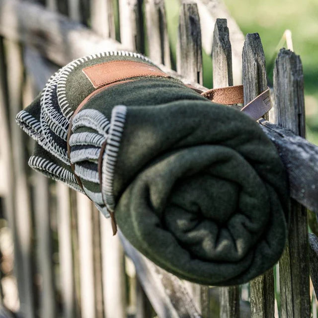 Petromax Wool Blanket, moss green/black - Trailborn Equipment