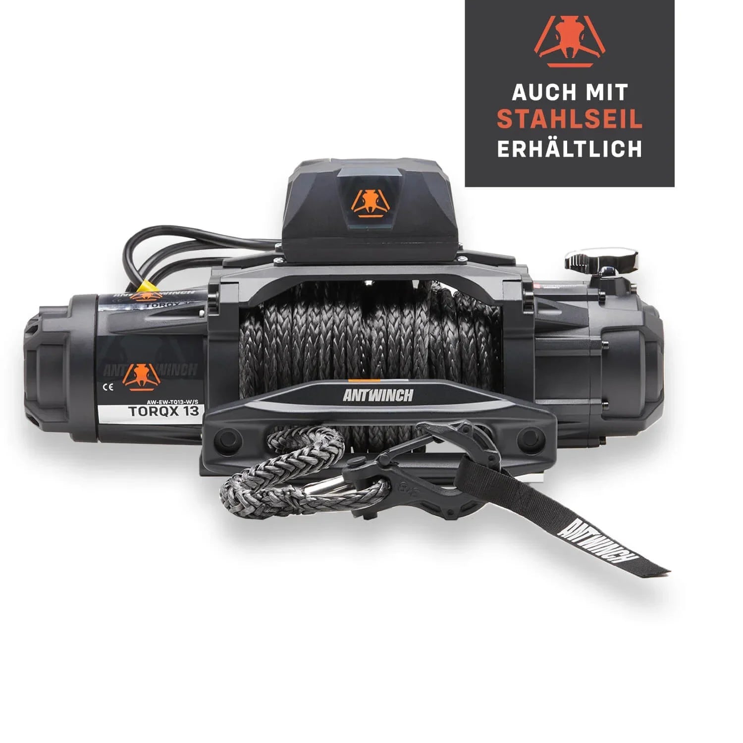 TORQX 13 Synthetic Rope 13,500LB 6.1t 12V - Trailborn Equipment
