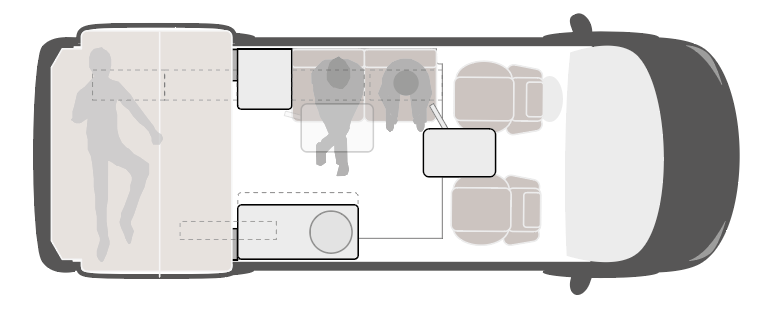 Komplett interör Sprinter L2H2 SideSleeper | No Shower