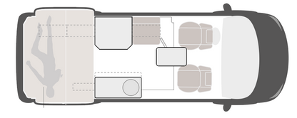 Komplett interör Sprinter L2H2 SideSleeper | Shower