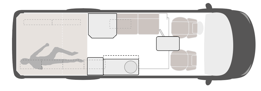 Komplett interör Sprinter L3H2 Longsleeper | Shower