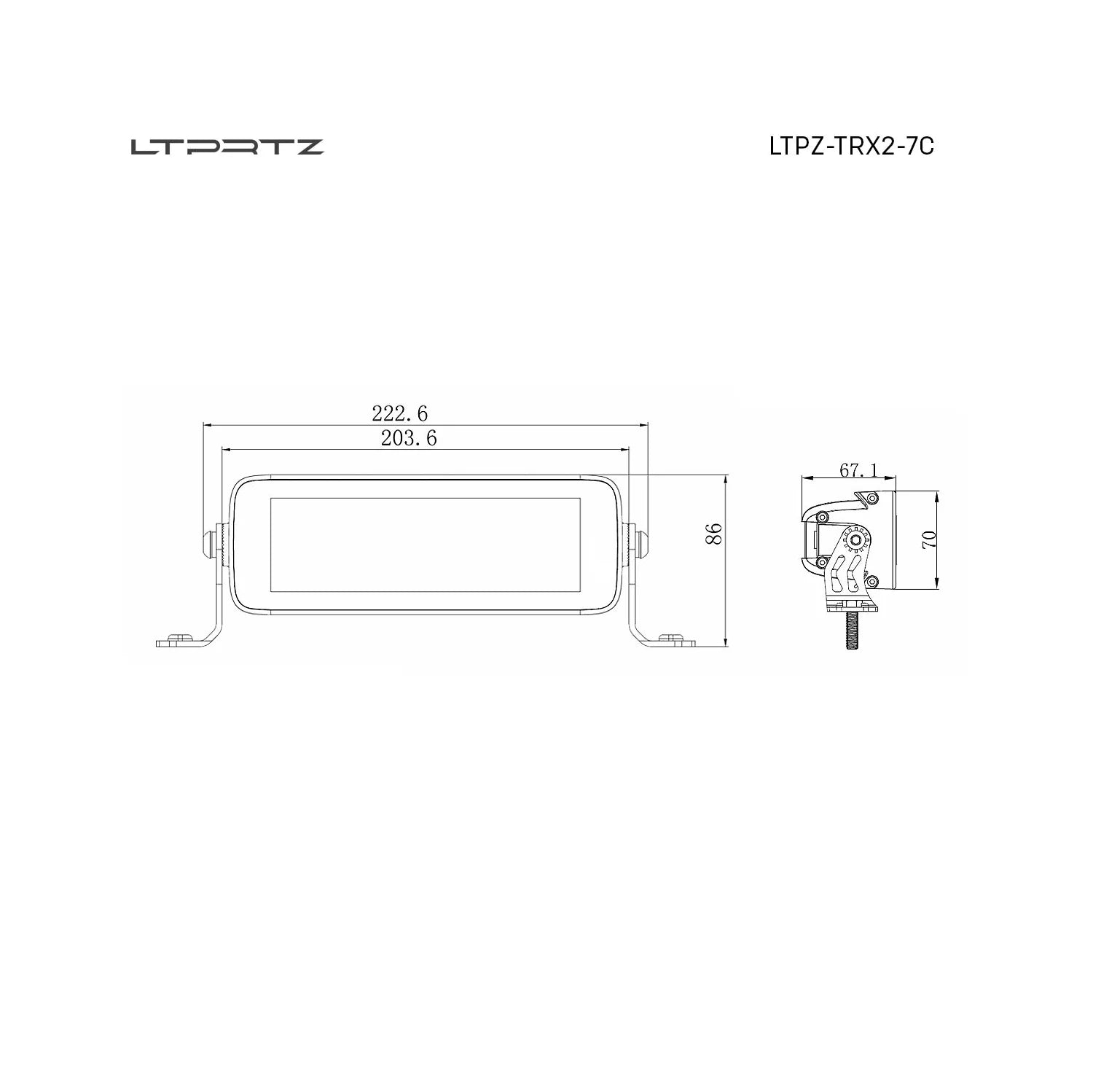 TRX 2.0 7 Inch Combo - High Beam Lightbar with ECE Approval - Trailborn Equipment