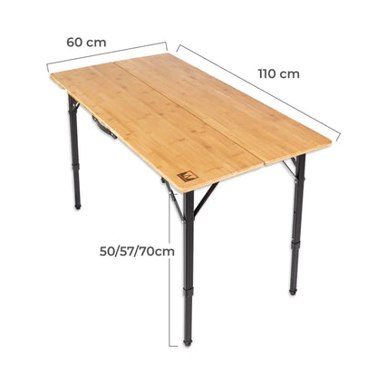 Camping table VICKYWOOD Foldable Bamboo 70 - Trailborn Equipment