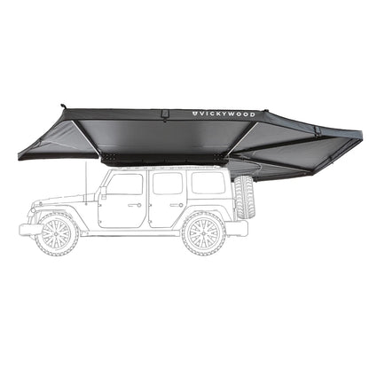 rhino rack batwing 270 markise 270° Awning Leaf Extended Left 250cm Grey – Trailborn Equipment