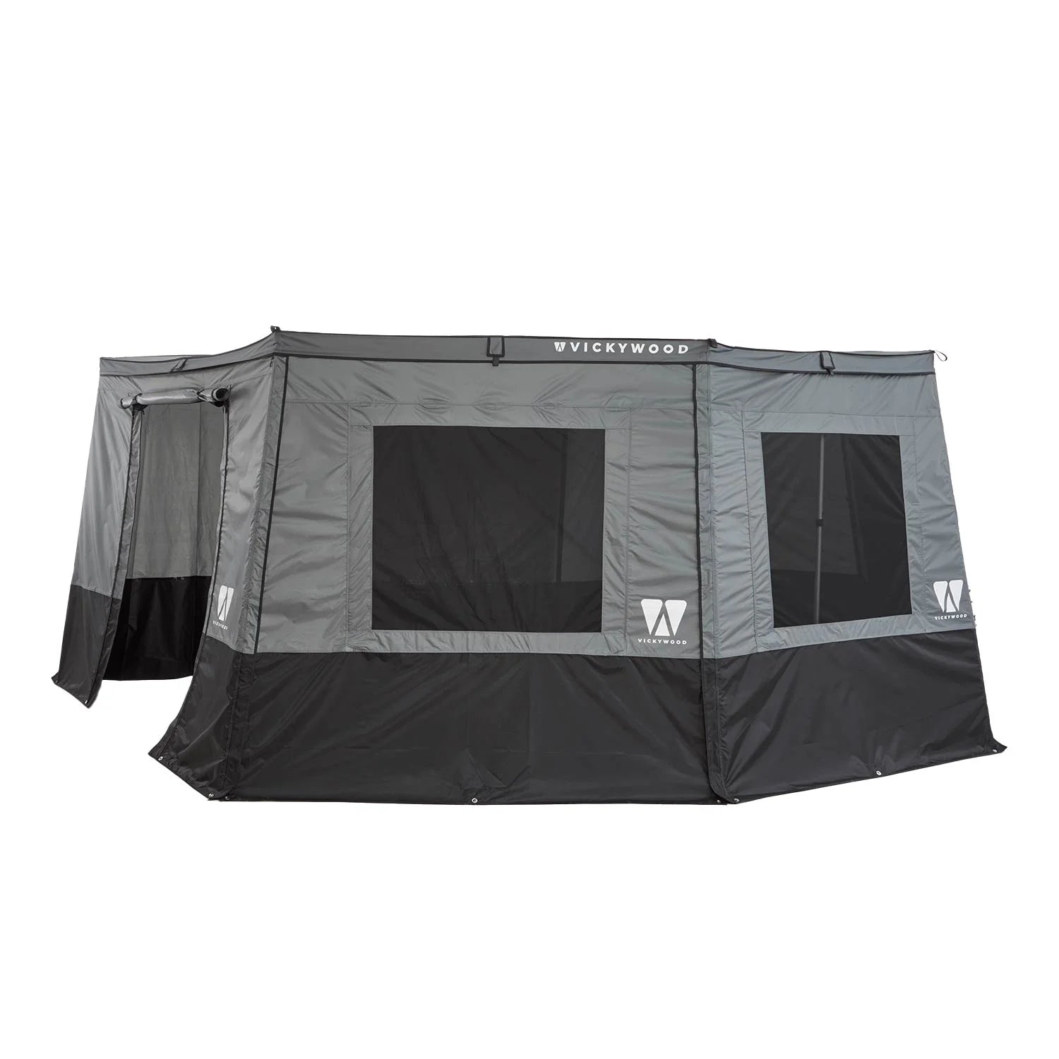 Awning Walls for 270° Awning Leaf Extended Left 250cm Grey - Trailborn Equipment