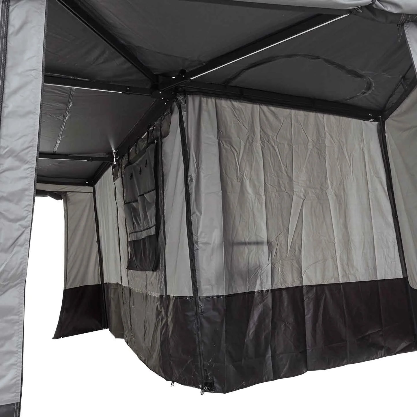Awning Walls for 270° Awning Leaf Extended Left 250cm Grey - Trailborn Equipment