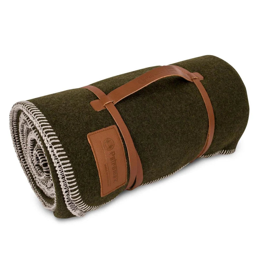 Petromax Wool Blanket, moss green/black - Trailborn Equipment