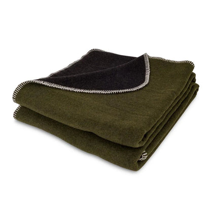 Petromax Wool Blanket, moss green/black - Trailborn Equipment