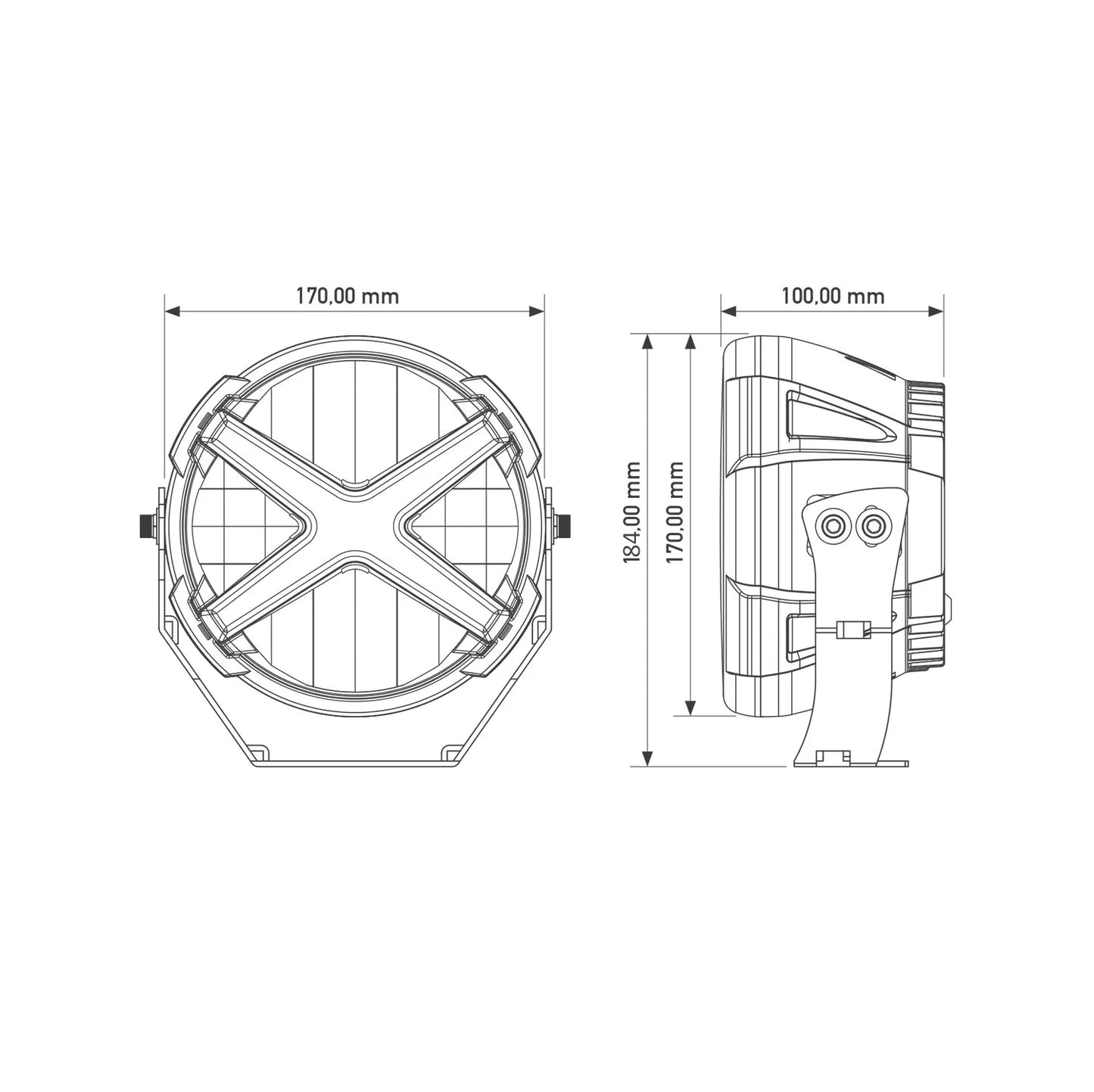 X-Type 7 Inch AMBER - Long Range Headlight E-Certification - Trailborn Equipment