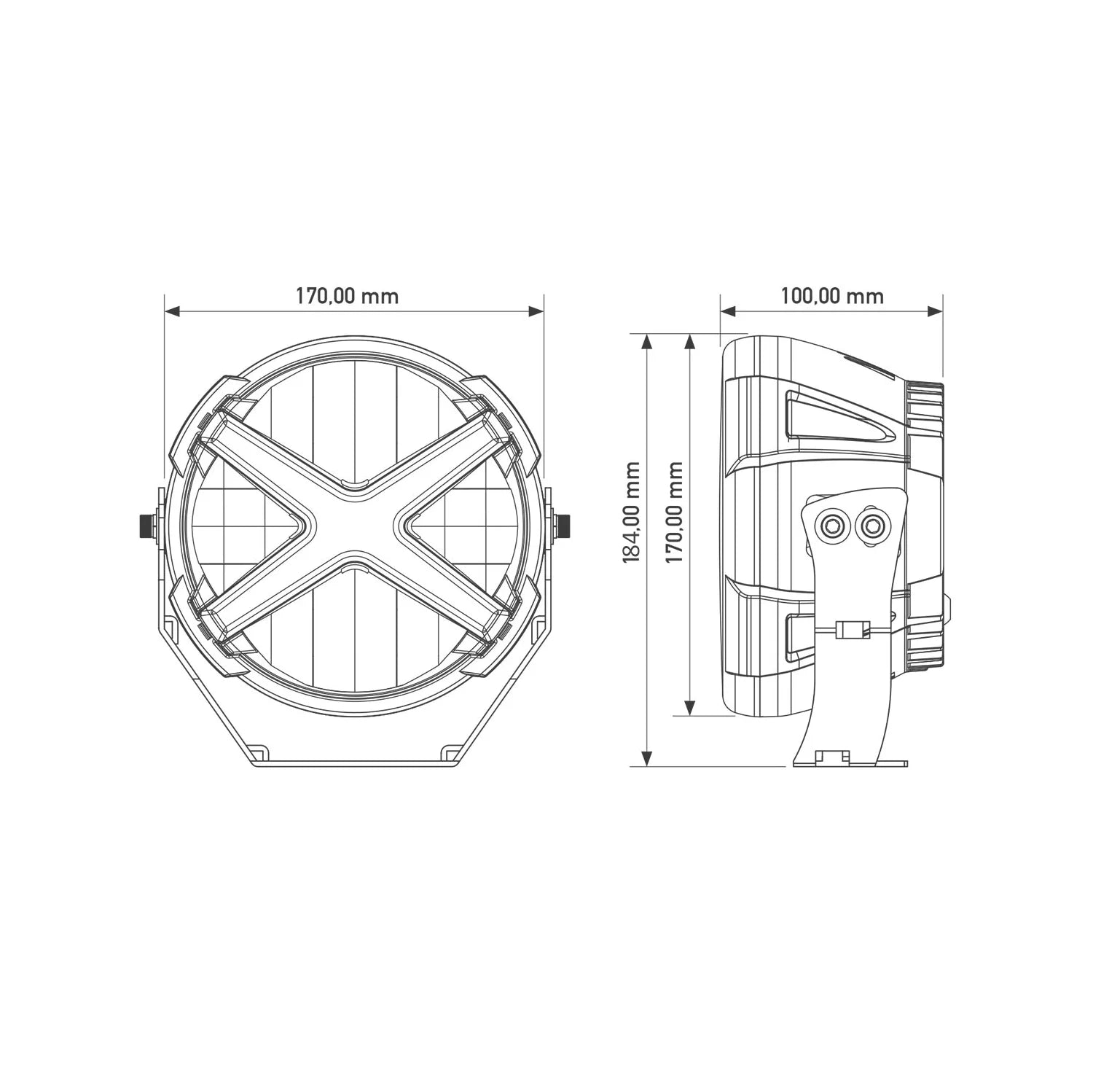 X-Type 7 Inch AMBER - Long Range Headlight E-Certification - Trailborn Equipment