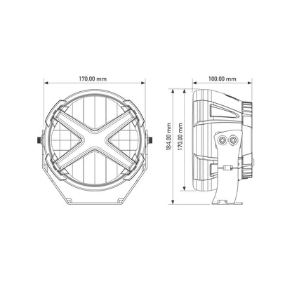 X-Type 7 Inch AMBER - Long Range Headlight E-Certification - Trailborn Equipment